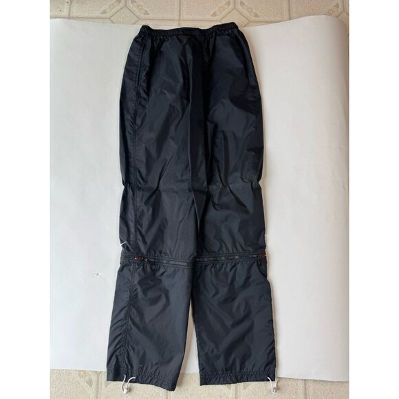 Vintage Nike Track Pants Womens Large Zip Off Leg Bottom Windbreaker Silver Tag - Picture 6 of 10